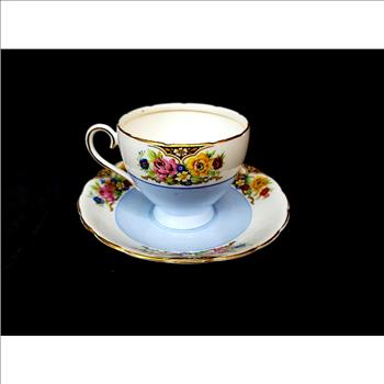 Vintage Wellington English Bone China Tea Cup and Saucer