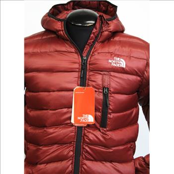 The North Face - Men's Hooded Puffer Jacket - Maroon - Size M