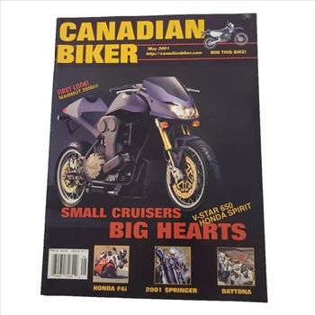 Vintage May 2001 March 2003 Canadian Biker Motorcycle Magazine Lot of 2