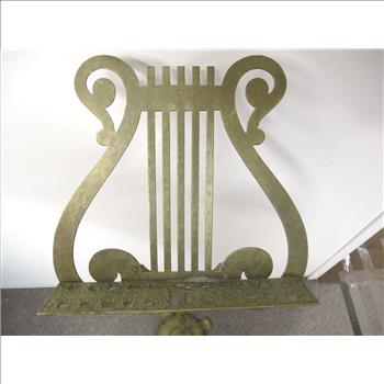 Vintage Music Stand in Solid Brass