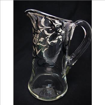 Hand Blown Art Nouveau Water Jug