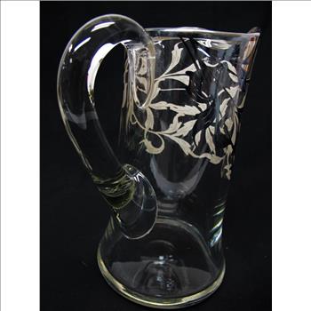 Hand Blown Art Nouveau Water Jug