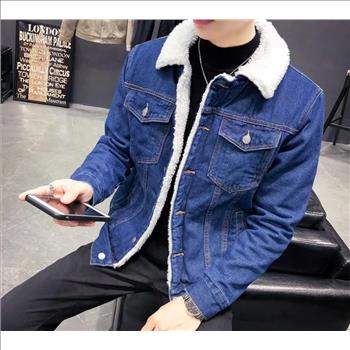 NWT, Men Blue Denim Jacket Fleece Size XXL