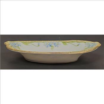 Vintage Hand Painted Nippon Fine Bone China Oval Dish 7.5