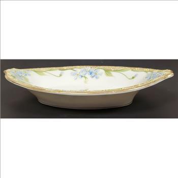 Vintage Hand Painted Nippon Fine Bone China Oval Dish 7.5
