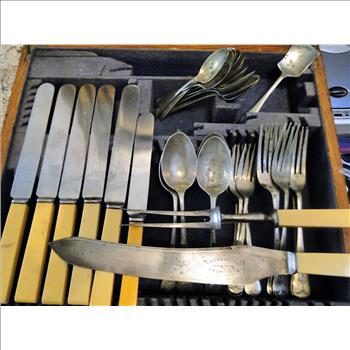 Vintage Cutlery by Sheffield England Bakelite 43 Pieces