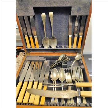 Vintage Cutlery by Sheffield England Bakelite 43 Pieces