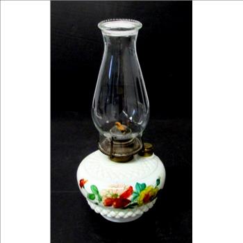 Antique Oil Lamp and Chimney