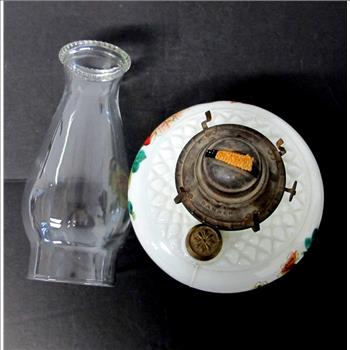 Antique Oil Lamp and Chimney