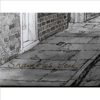 D A Heald Hand Tinted & Signed Framed Print The Shambles York UK