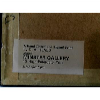 D A Heald Hand Tinted & Signed Framed Print The Shambles York UK