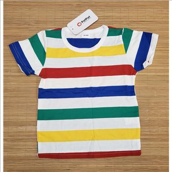PatPat Made in China NWT Toddler Stripes Rainbow T-Shirt Solid Shorts Jumper Set Sz 18-24M