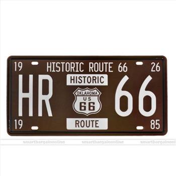 Historic Route 66 Oklahoma Metal Licence Plate