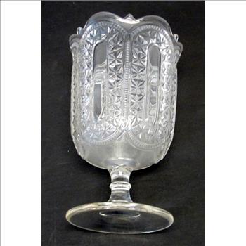 Antique Pressed Glass Pedestal Candy Dish-Circa 1910's