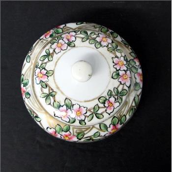 Vintage Hand Painted Nippon Covered Trinket Box
