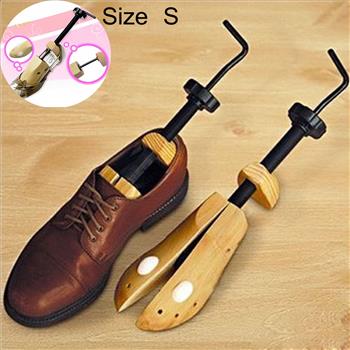 2-Way Unisex Men Women Adjustable Wooden Shoe Stretcher Shoe Expander (Size S)