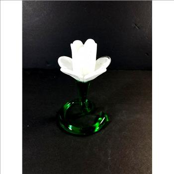 Murano Art Glass Flower Candle Holder Hand Blown