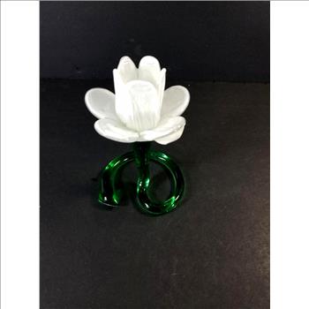 Murano Art Glass Flower Candle Holder Hand Blown