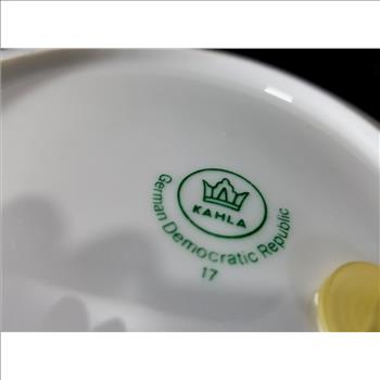 Two Kahla German Plates Hand Painted Fruit