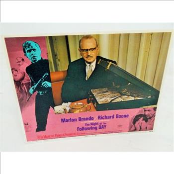 1969 Movie The Night of the Following Day (Marlon Brando) Theater Lobby Card
