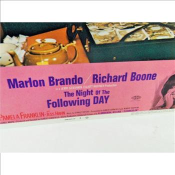 1969 Movie The Night of the Following Day (Marlon Brando) Theater Lobby Card