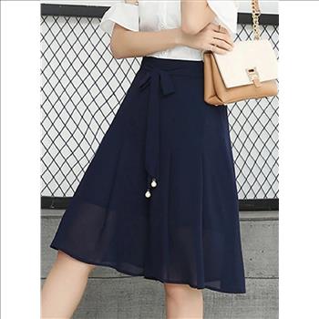 New with Tag Women Pleated Knee Length Wide Leg Shorts Skort Size - M/L