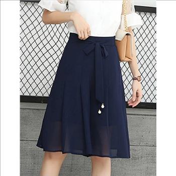 New with Tag Women Pleated Knee Length Wide Leg Shorts Skort Size - M/L