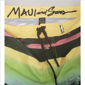 Maui and Sons Abstract Print Men's Swim/Board Shorts Sz M, Bangladesh