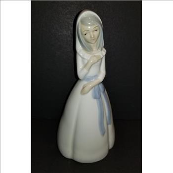 Vintage Spain Valencia Porcelanas Miquel Requena Young Lady In Veil Figurine