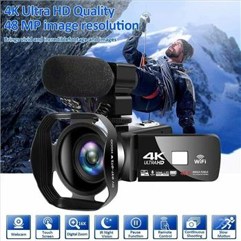 4K Video Camera Ultra HD Camcorder 48.0MP IR Night Vision Digital Camera WiFi