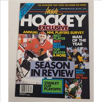 VTG Canada Sept 1991 Inside Hockey Magazine Eric Lindros Poster