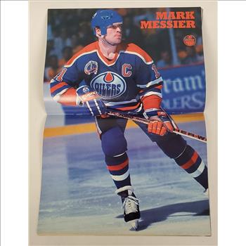 VTG USA Jan 1991 Hockey Stars Magazine Pull Out Colander Mark Messier Poster