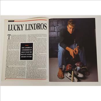 Vintage Canada Sept 9 1991 Maclean's Magazine lucky Lindros & Pullout Map