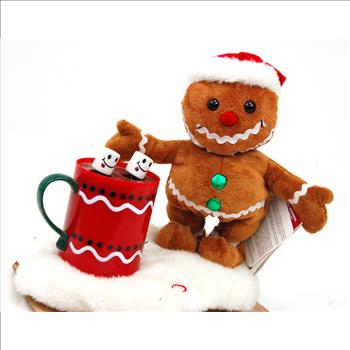Christmas - New Animated Singing Gingerbread Man and Hot Chocolate - Please View Video