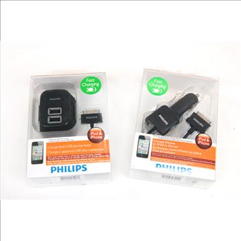 Set of Philips Fast Charging Units - For 30 Pin iPhone and iPods