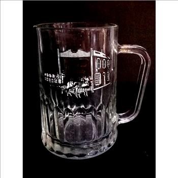 Vintage TUDOR England Glass Beer Mug With Handle