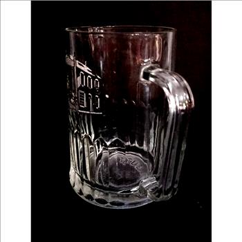 Vintage TUDOR England Glass Beer Mug With Handle