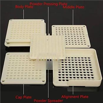 100 Holes Size 0 Capsule Filler Holder Food Grade Capsule Filling Machine Tool