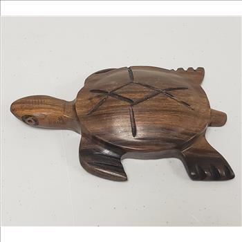 Hand Crafted Hand Carved Solid Wood Sea Turtle Figurine 5