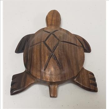Hand Crafted Hand Carved Solid Wood Sea Turtle Figurine 5