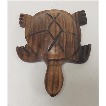 Hand Crafted Hand Carved Solid Wood Sea Turtle Figurine 5