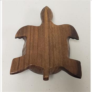 Hand Crafted Hand Carved Solid Wood Sea Turtle Figurine 5