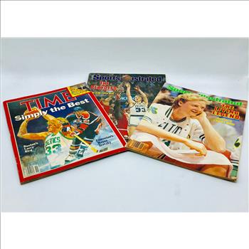 Larry Bird 2 Vintage Magazines Sports Illustrated Plus Wayne Gretzky 1 Time Magazine