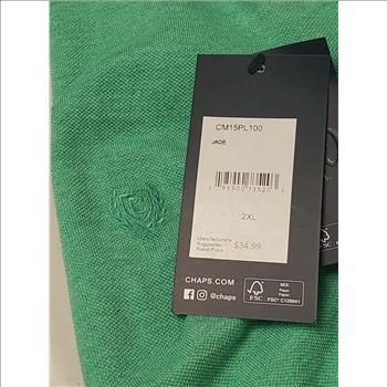 NWT Chaps Super Soft Jade Men's Polo Shirt Sz XXL, Made in India