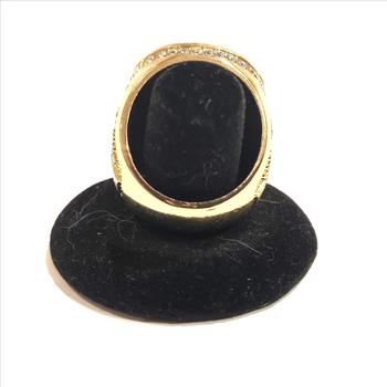 Kobe Bryant #24 Replica Ring 18K Gold Plated Iced Size 12 Los Angeles Lakers Black Mamba 20 Years