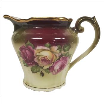 Vintage RW Bavaria Porcelain Rose Pattern Creamer