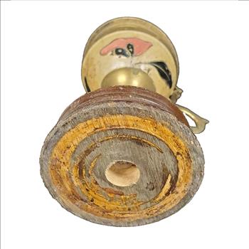 Vintage Enameled Hand Painted Brass Incense Burner India 7