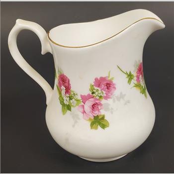 Vintage England Royal Osborne Fine Bone China Sugar Bowl and Creamer