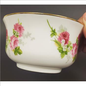 Vintage England Royal Osborne Fine Bone China Sugar Bowl and Creamer