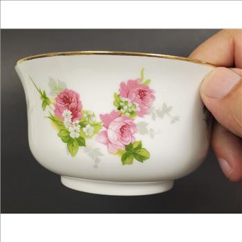 Vintage England Royal Osborne Fine Bone China Sugar Bowl and Creamer